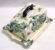 A Keeling & Co Cheese Dish with sloping cover, decorated with the “Persian” pattern, 10 ½” long