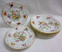 A 19th Century English part Dinner Service, the centres well-painted in colours with sprays of