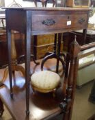 A 19th Century Mahogany Small Bow Fronted Side Table, the top inlaid with boxwood stringing,