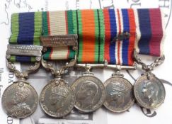 Group of five Miniatures, India General Service Medal clasp NW Frontier 1935, Indian General Service