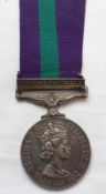 General Service Medal QEII Clasp Arabian Peninsula to 4243041 LAC J W Beales RAF