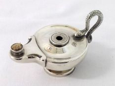 An early 20th Century Electroplated Table Lighter, modelled in the form of an oil lamp with