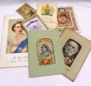 A Mixed Lot of Ephemera comprising: three Commemorative Coronation Menus from The Empress Club, 15