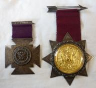 Two late Victorian hallmarked Silver AOD Jewels, Providence Lodge 441 to J Watson dated 1889 and