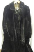 A 1920s Full Length Black Cut Velvet Opera style Coat