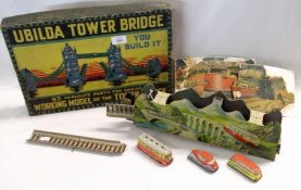 A Ubilda Tower Bridge Construction Set; a Tinplate Mystery Express Track; together with an Einfelt