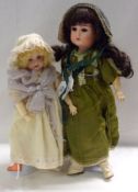 Two Bisque Headed Dolls, to include a Armand Marseille Flora Dora Bisque Head Doll with fixed