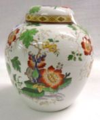 A Bourne & Leigh Covered Ginger Jar decorated with the “Whampoa” pattern, after Davenport, 6”