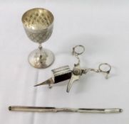A Mixed Lot comprising: a pair of 19th Century Close Plated Wick Shears; together with a Double-