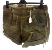 A Vintage Pair of Gents German Leather Lederhosen