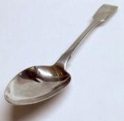 A Victorian Tablespoon, Fiddle pattern, initialled, length 9”, London 1843, Maker’s Mark IH