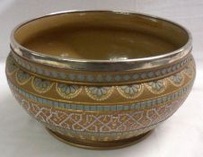 A Royal Doulton Silicon Ware Salad Bowl, of circular baluster form, decorated in typical manner in