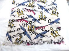 WWII Period Jacqmar “Combined Operations” Decorative Silk Scarf