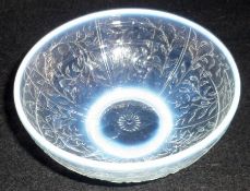 A Sowerby Pressed Glass Small Bowl, of tapering circular form, decorated with panels of twining