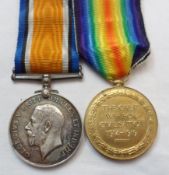 Great War pair of Medals to 131737 Private 22 AS Harle RAF, British War Medal and Victory Medal