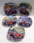 Five Collectors Plates of F1 interest, of Michael Schumacher and Ferrari, from Bradford Exchange