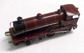 A Bassett-Lowke 0-Gauge Clockwork Locomotive, George V, maroon livery, LMS Engine, 4-4-0 5320