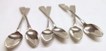 A Mixed Lot comprising: six various Provincial Teaspoons, comprising Fiddle and Old English
