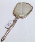 A George V Dressing Table Hand Mirror, of shaped form with engine-turned back cover, Birmingham