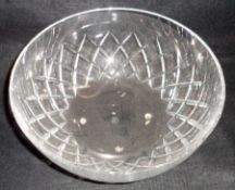 A Baccarat Glass Circular Bowl, with facetted body, 10” diameter