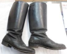 Pair Third Reich Leather Jackboots