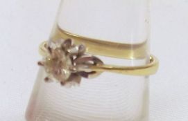 A hallmarked 18ct Gold Solitaire Diamond Ring, approximately ¼ ct