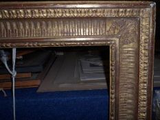 VICTORIAN GILT GESSO PICTURE FRAME WITH DENTIL DETAIL, 23” x 32”
