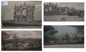 AFTER S BUCK, ANTIQUE BLACK AND WHITE ENGRAVING, “The West View of Newstead Abbey Near