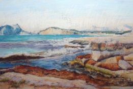 LORI TANNER, SIGNED, PASTEL, Coastal Scene, 18” x 26”