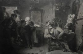 AFTER R W BUSS, ENGRAVED BY LUPTON, PUBLISHED CIRCA 1830, BLACK AND WHITE MEZZOTINT, “Soliciting a