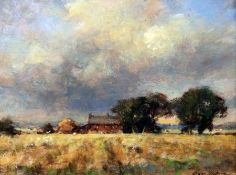 OWEN WATERS, SIGNED, OIL, Inscribed verso “September, Norfolk”, 8” x 11”, Provenance: Tudor