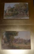 HENRY ROBERTSON, ONE MONOGRAMMED AND DATED 1895, PAIR OF WATERCOLOURS, Landscapes, 6 ½” x 9” and