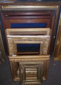 GROUP OF TWELVE ASSORTED VICTORIAN AND LATER GILT GESSO AND OTHER PICTURE FRAMES, the largest 19”