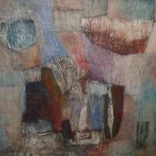 MUNDY CASTLE, SIGNED AND DATED 1962, OIL, Abstract Composition, 33” x 33”