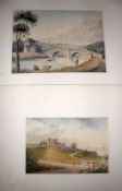 FOLDER OF EARLY 19TH CENTURY WATERCOLOURS AND DRAWINGS, various subjects, assorted sizes