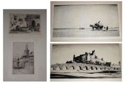 SAMUEL CHAMBERLAIN, W DOUGLAS MACLEOD AND OTHERS, PACKET OF ASSORTED, MAINLY SIGNED ETCHINGS