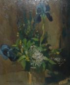 STANLEY ORCHART, SIGNED AND DATED 1962, OIL, Still Life Study of Flowers in a Vase, 16” x13”