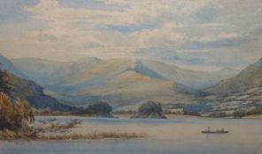 L E F, INITIALLED AND DATED 1879, WATERCOLOUR, Lakeland Scene, 10” x 14”