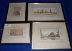 H TURNER, SIGNED, WATERCOLOUR, Inscribed “Cantley”, 2” x 6”; together with three further