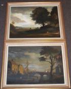 PHILIP HUGH PADWICK, ONE SIGNED, TWO OILS, Country Landscape and River Scene with Figures and