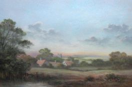 WENDY REEVES, SIGNED, PASTEL, Country Landscape, 13 ½” x 19”
