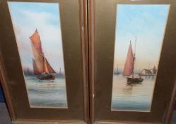 GARMAN MORRIS, INITIALLED, PAIR OF WATERCOLOURS, Inscribed “On The East Coast” and one similar,