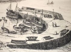 HENRY JAMES STARLING, SIGNED IN PENCIL TO MARGIN, BLACK AND WHITE ETCHING, Harbour Scene, 8” x10” (