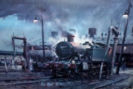 TERENCE CUNEO, SIGNED IN PENCIL TO MARGIN, LIMITED EDITION COLOURED PRINT (187/350), “Storm Over