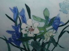 WINIFRED PICKARD, SIGNED IN PENCIL TO MARGIN, LIMITED EDITION COLOURED SCREEN PRINT (16/75), “Lilies