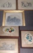 F G FRASER, SIGNED, WATERCOLOUR, Fenland Landscape; together with eight further works by different