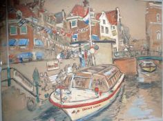 S JOHNSTONE, SIGNED, PASTEL, Inscribed “Amsterdam 1959”, 17” x 22”