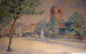 HARRY HINE, RI, SIGNED AND DATED 1899, WATERCOLOUR, Street Scene, 11” x 17 ½” (mounted but