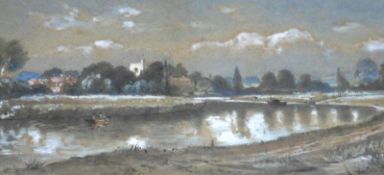 ATTRIBUTED TO LEADER, WATERCOLOUR, “Bray on the Thames”, 5 ½” x 11”