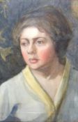 B TWENLOW, SIGNED AND DATED ’15, WATERCOLOUR, Head and Shoulders Portrait of a Lady, 18” x 12”